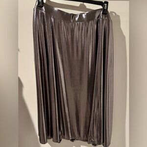 Torrid Silver Pleated Midi Skirt Night Out